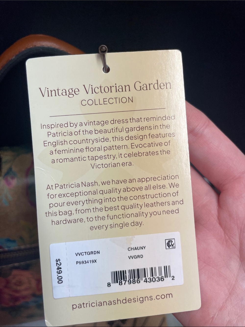 NWT Patricia Nash ‘Chauny’ Victorian Garden Satchel - Picture 3 of 15